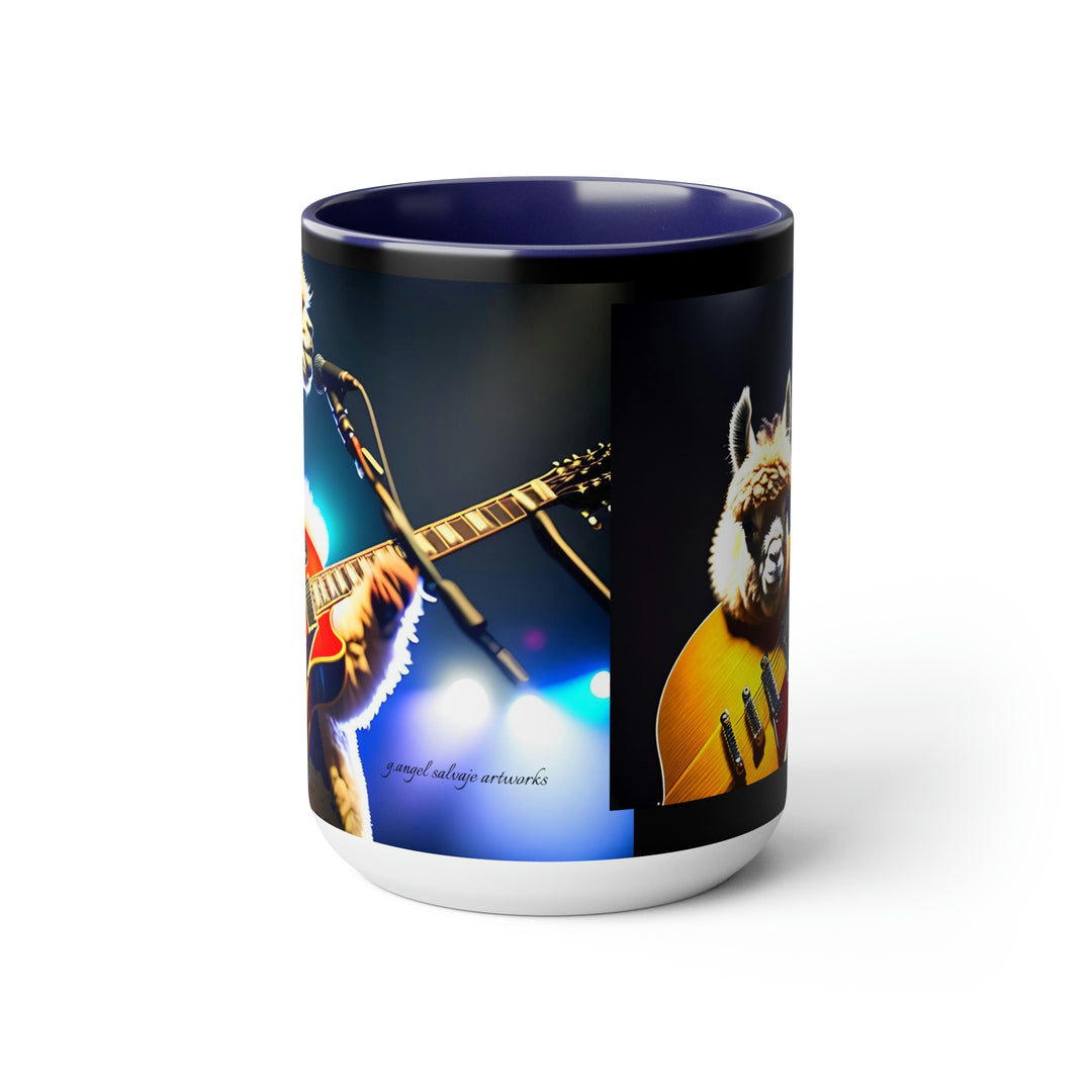 Alpaca'n Two-Tone Coffee Mugs, 15oz