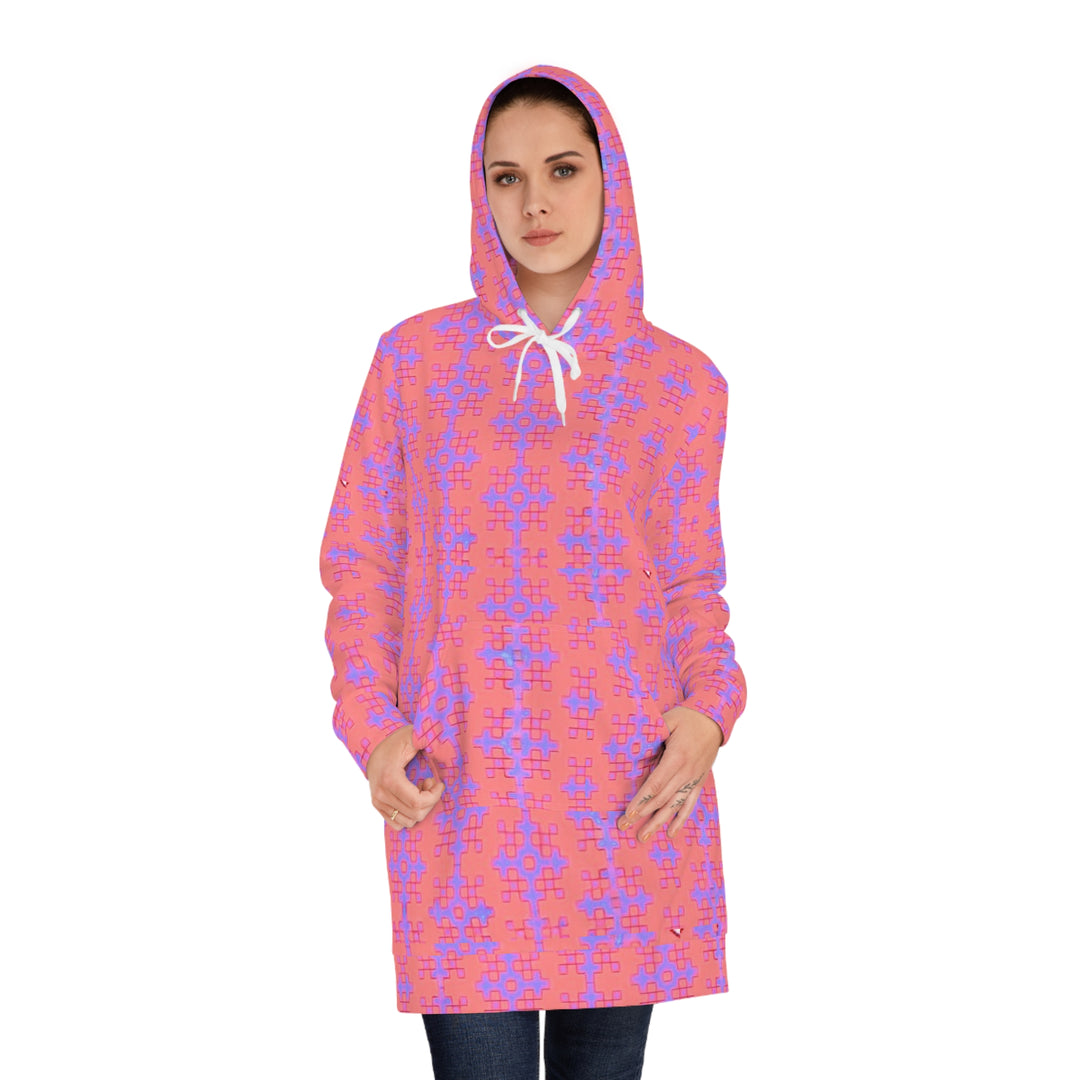 Pink Women's Hoodie Dress (AOP)