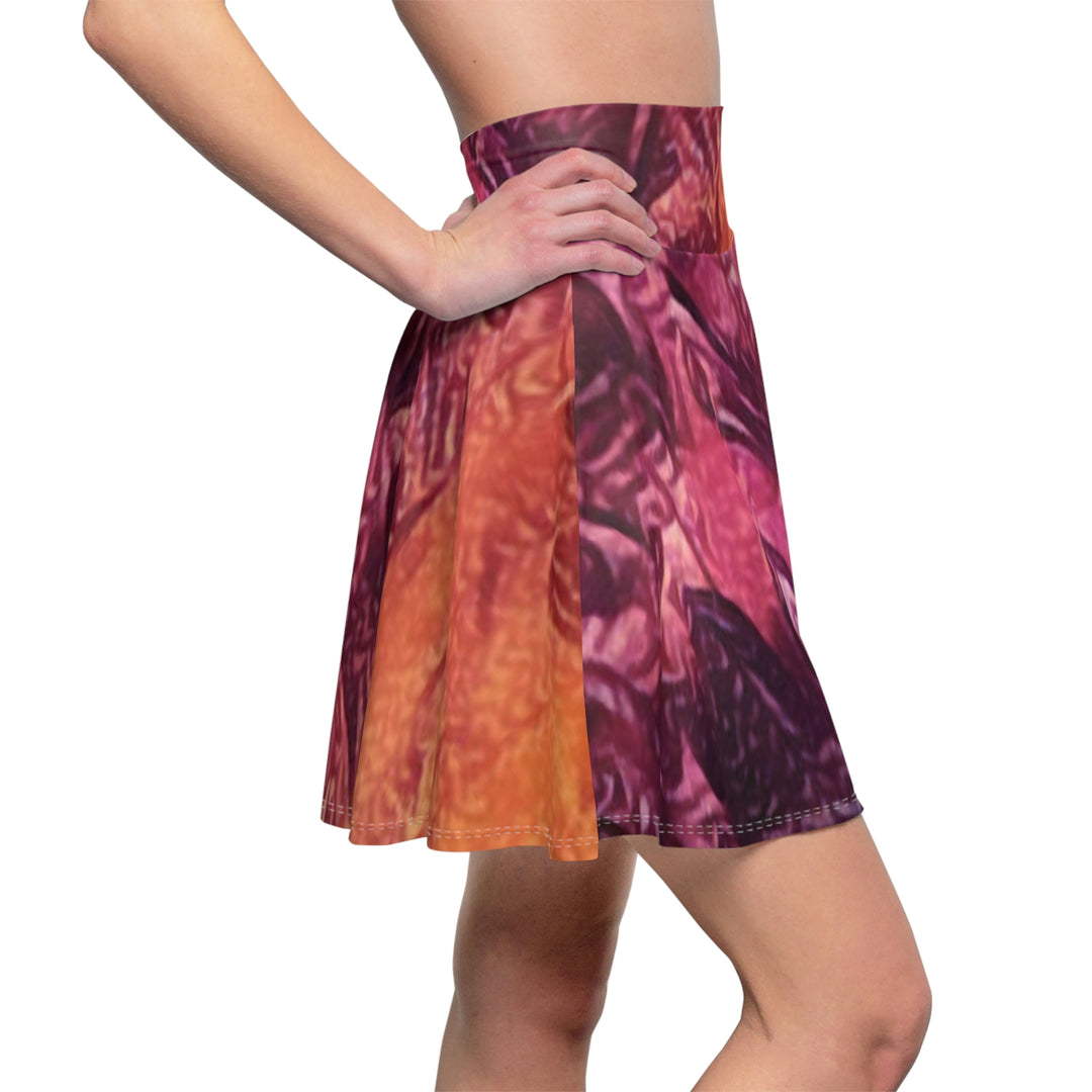 Pink and Orange Women's Skater Skirt (AOP)