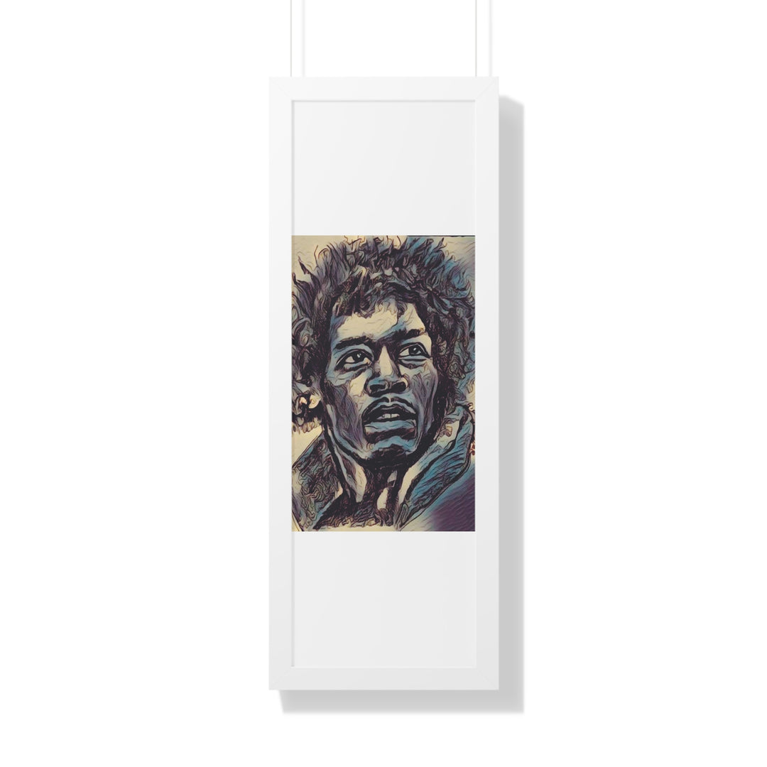 Jimi Hendrix Framed Vertical Poster