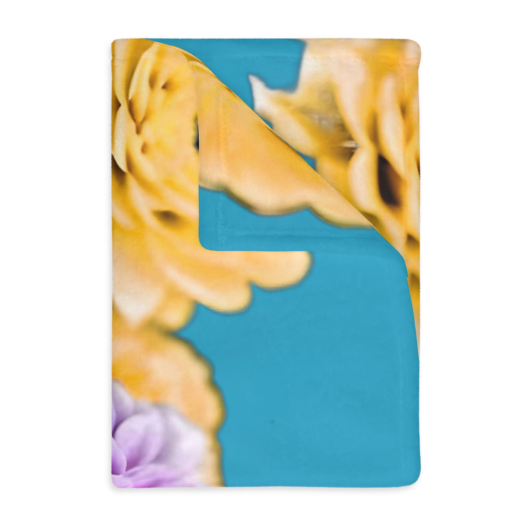 Flower Power style 3 Velveteen Minky Blanket (Two-sided print)