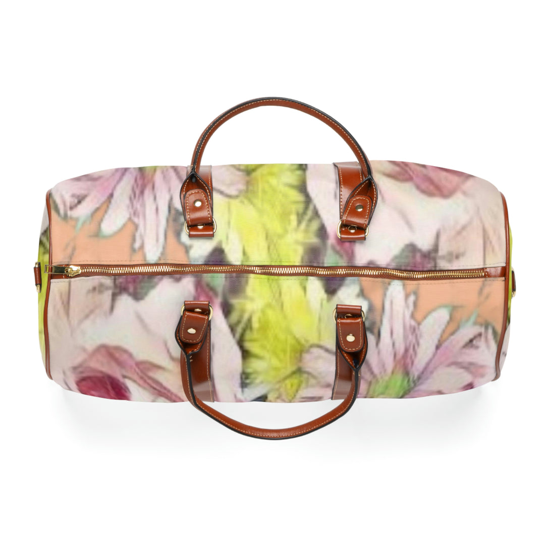Floral/ Coral Background Waterproof Travel Bag