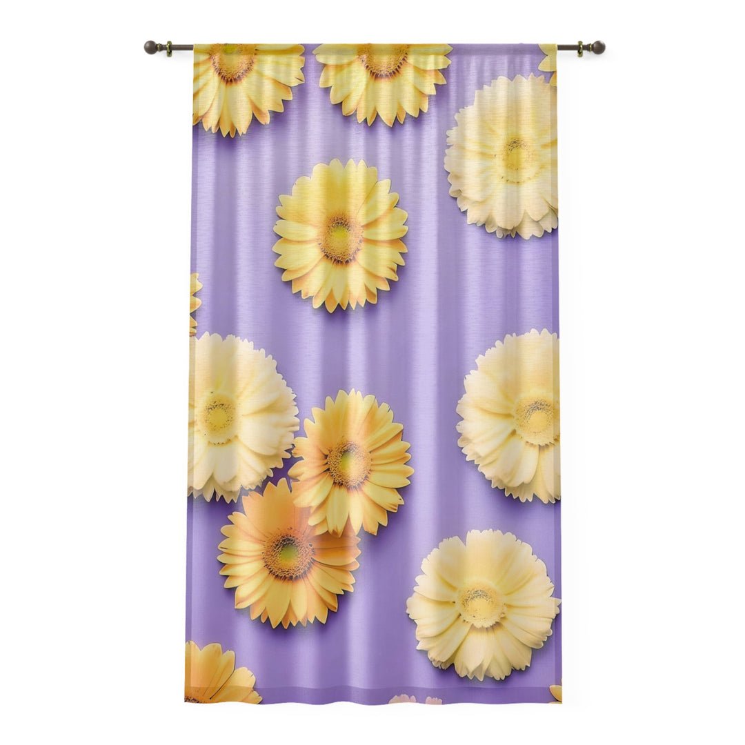 Flower Power style 4Sheer Window Curtain