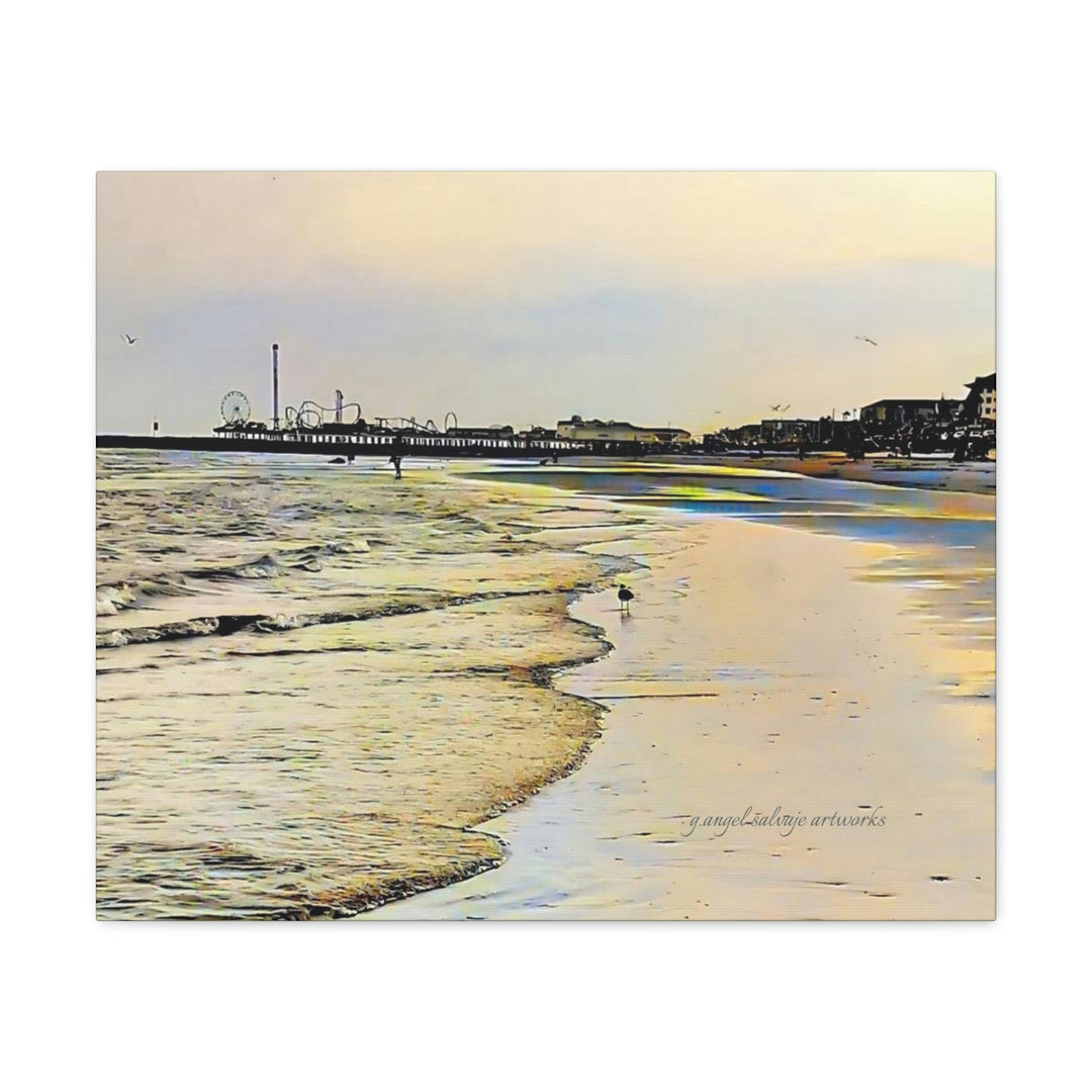 Galveston Strut Landscape Canvas Gallery Wraps