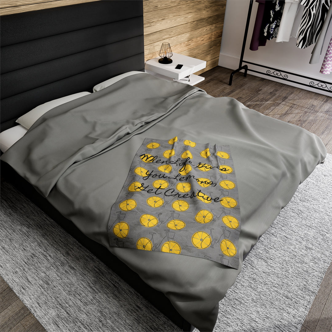 Life gives you lemons Velveteen Plush Blanket