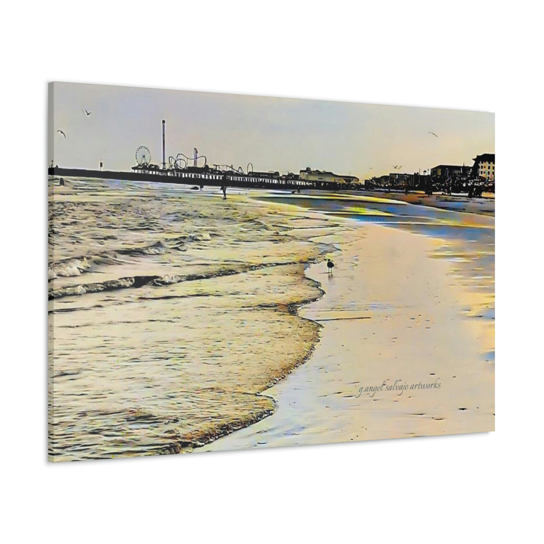 Galveston Strut Landscape Canvas Gallery Wraps