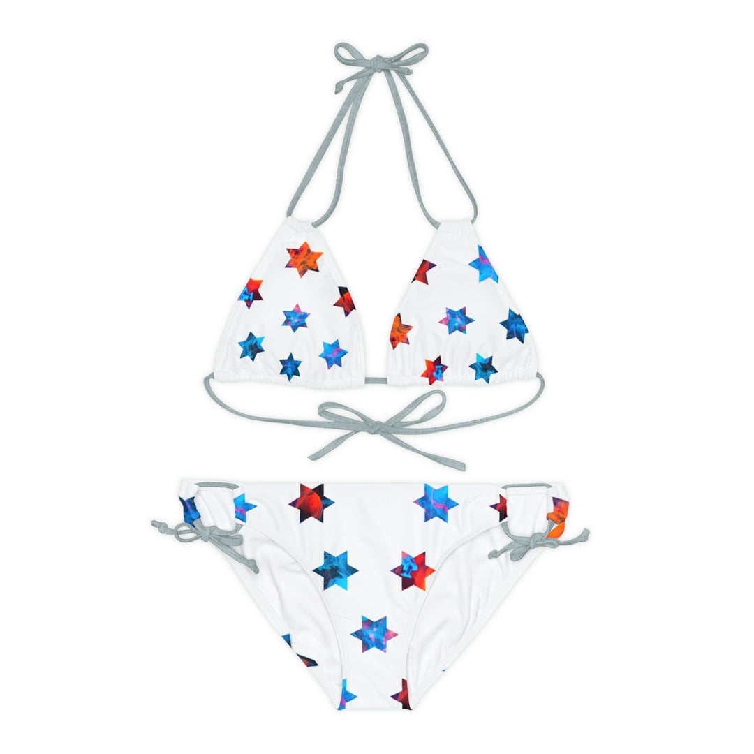 Stars Strapped Bikini Set (AOP)