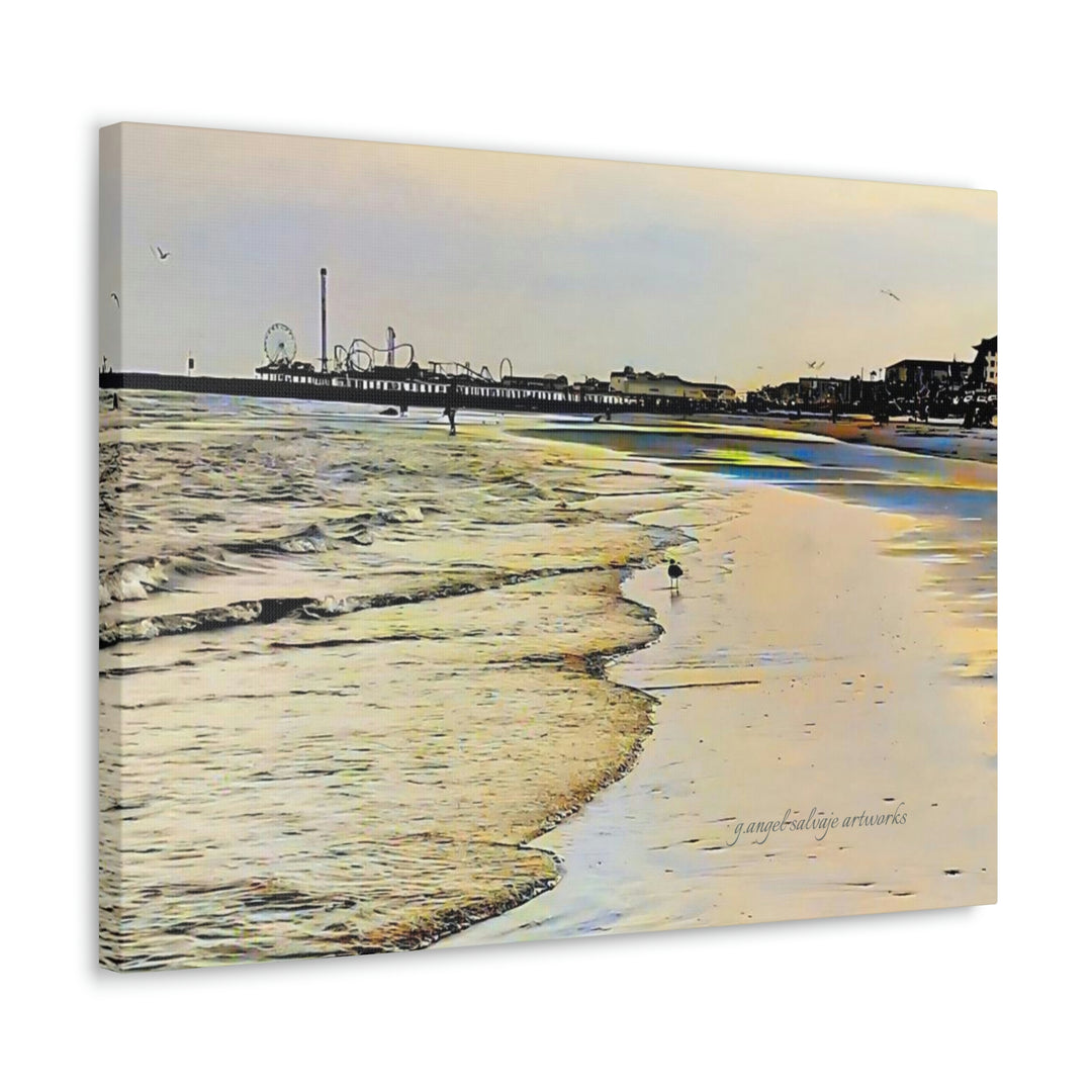 Galveston Strut Landscape Canvas Gallery Wraps