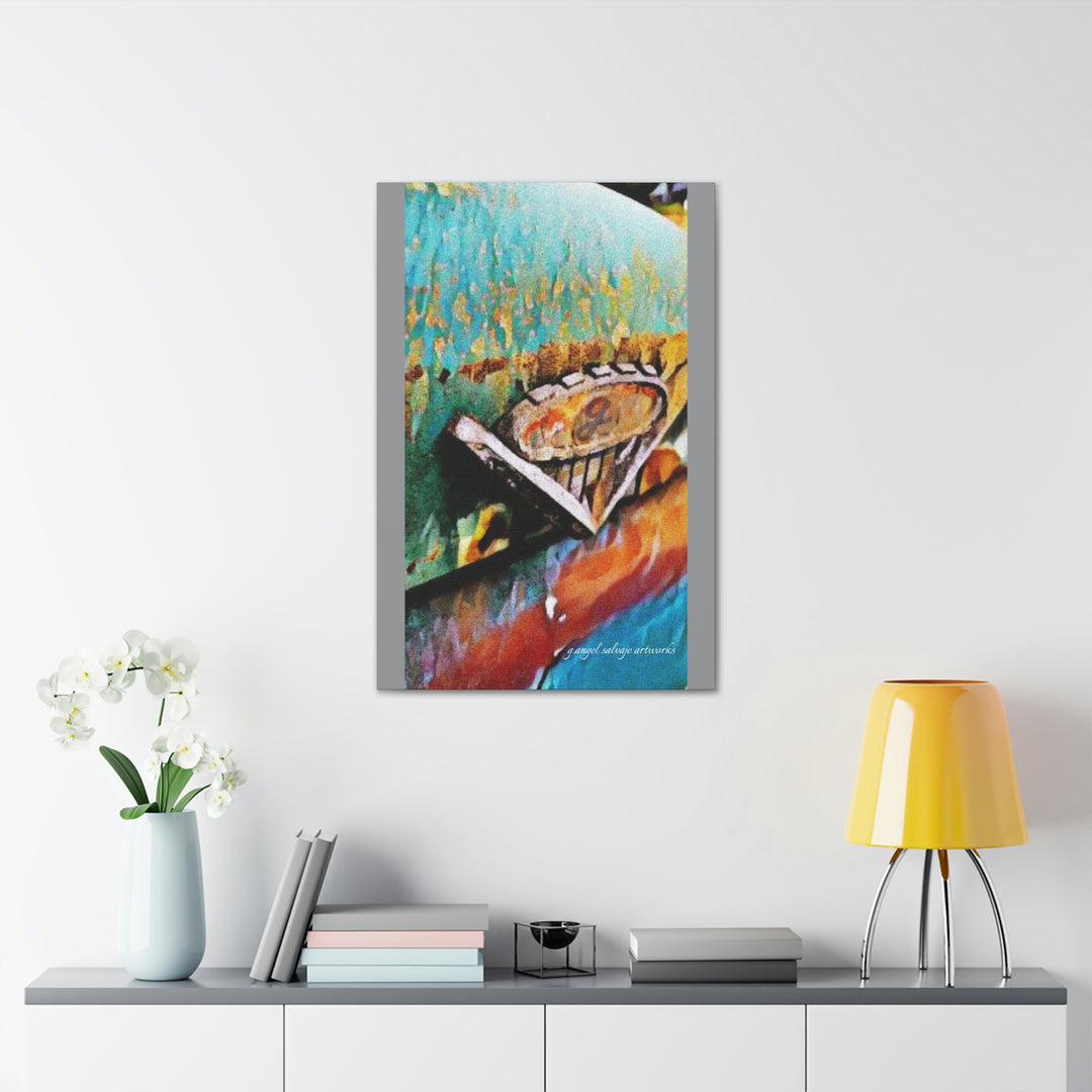 g's '63 V6 emblem on Canvas Gallery Wraps