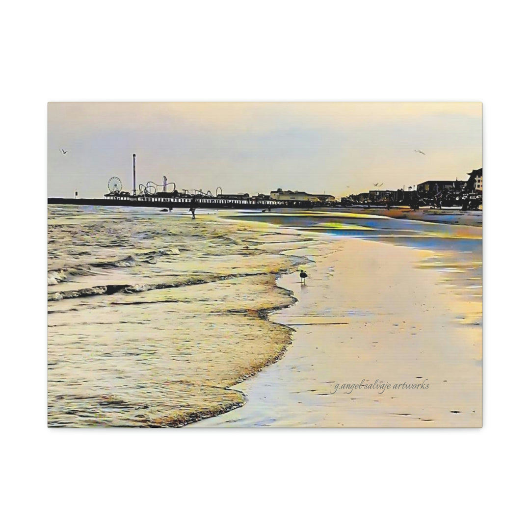 Galveston Strut Landscape Canvas Gallery Wraps