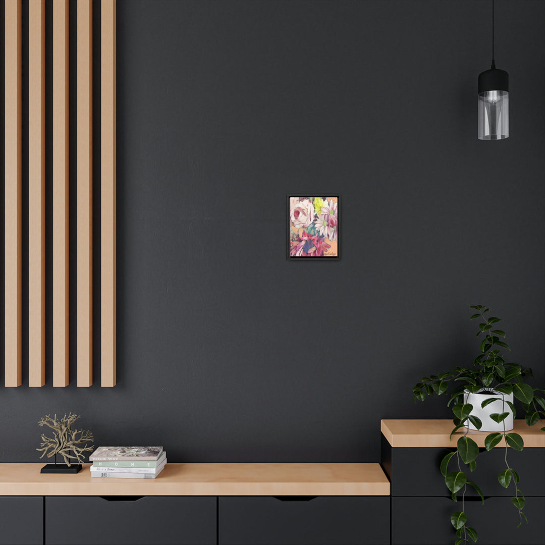 Floral/ coral background Gallery Canvas Wraps, Vertical Frame