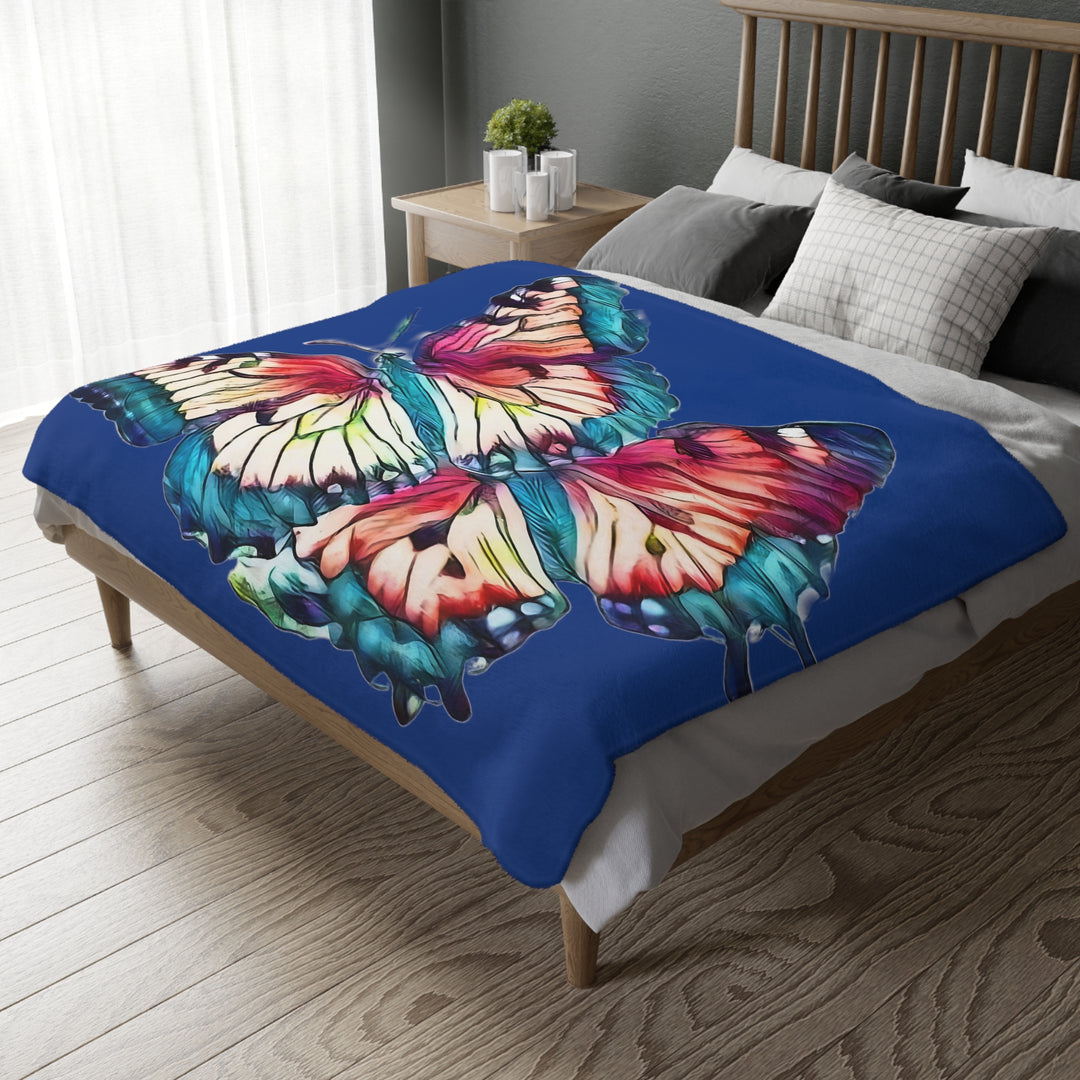 Maybe we are all like Butterflies Velveteen Minky Blanket (Two-sided print)stylr 1