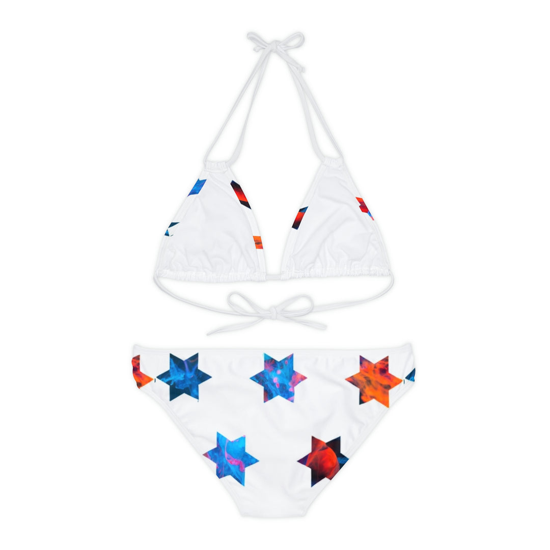 Stars Strapped Bikini Set (AOP)