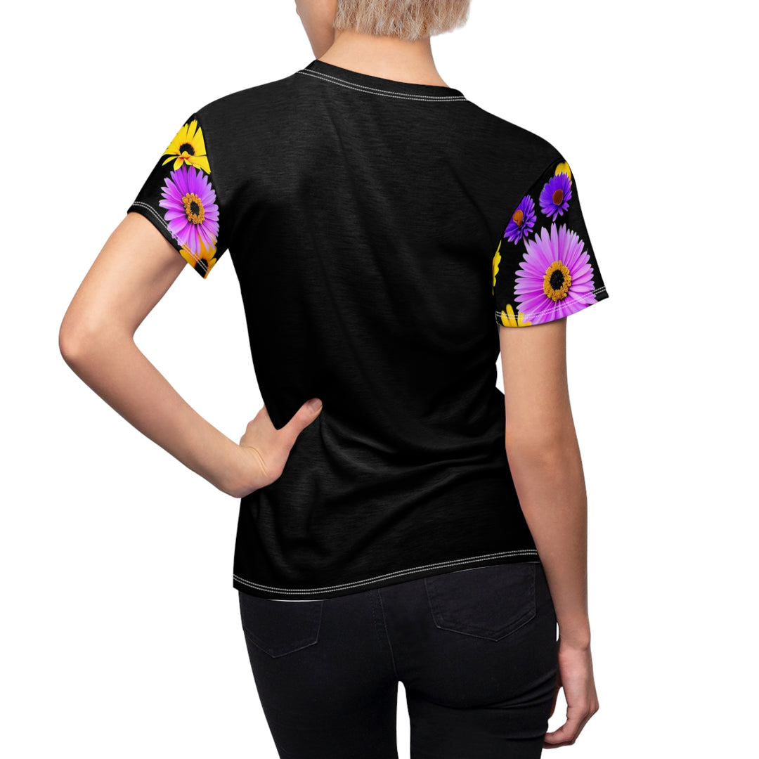 Black Maybe we are all Butterflies Women's Cut & Sew Tee (AOP)