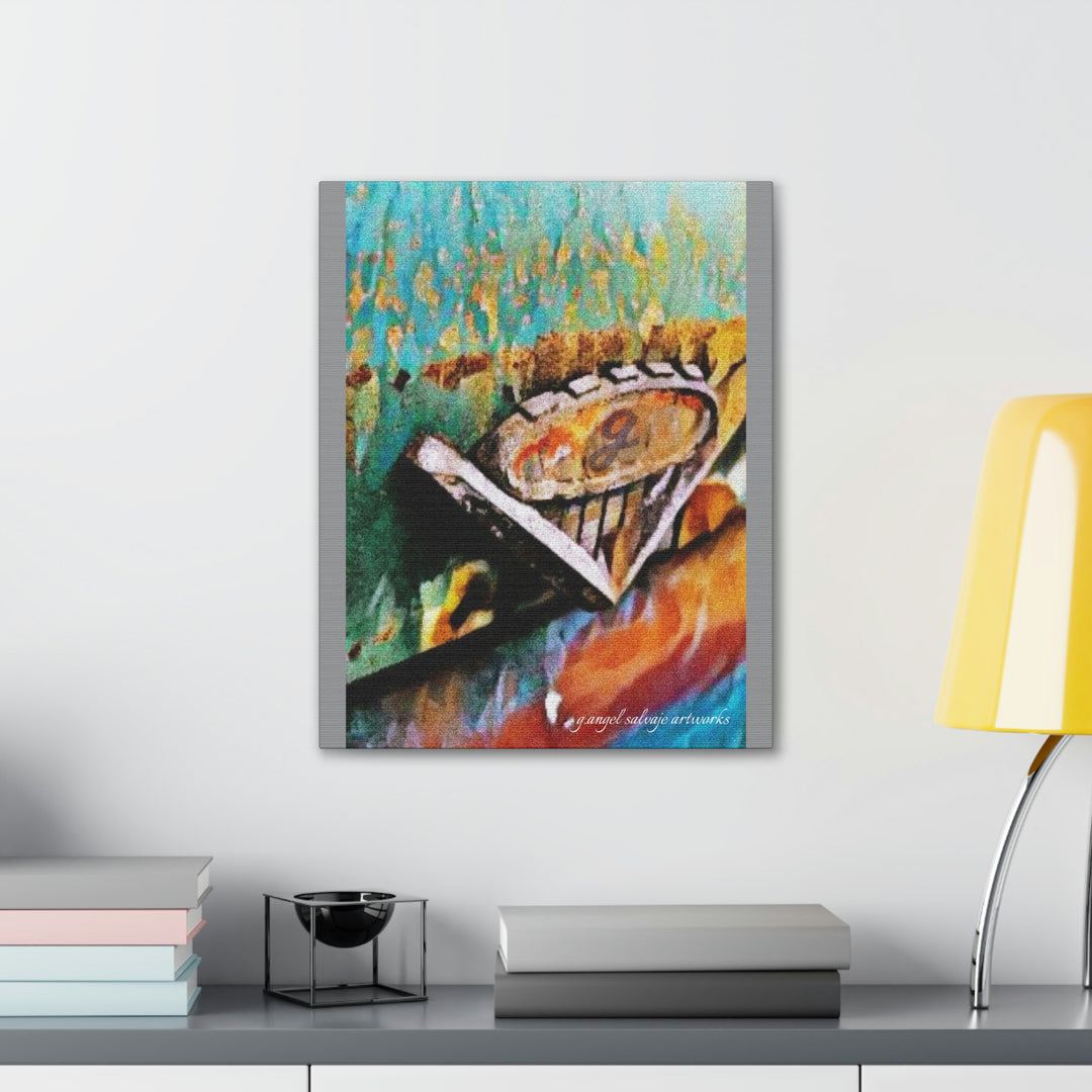 g's '63 V6 emblem on Canvas Gallery Wraps