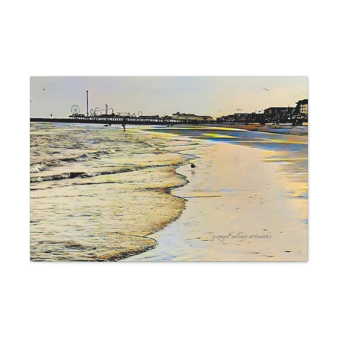 Galveston Strut Landscape Canvas Gallery Wraps
