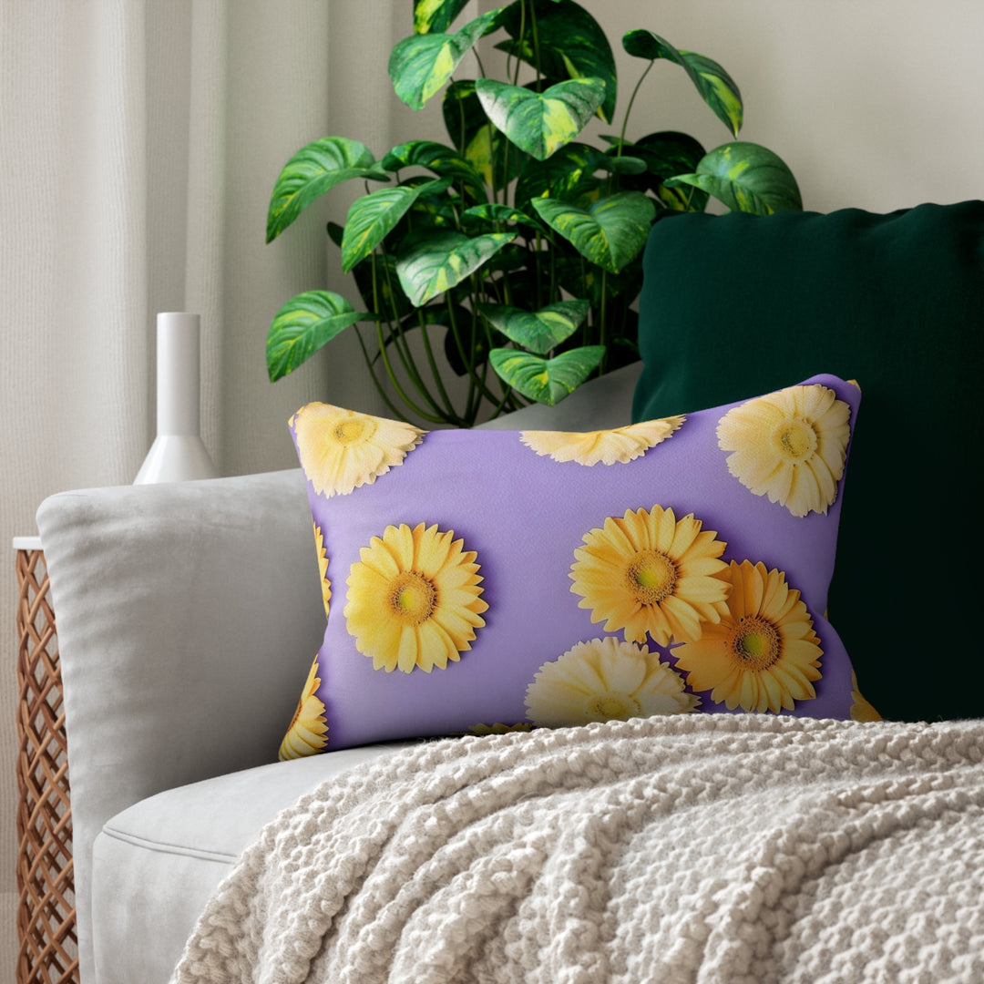 Flower power style 4 Spun Polyester Lumbar Pillow