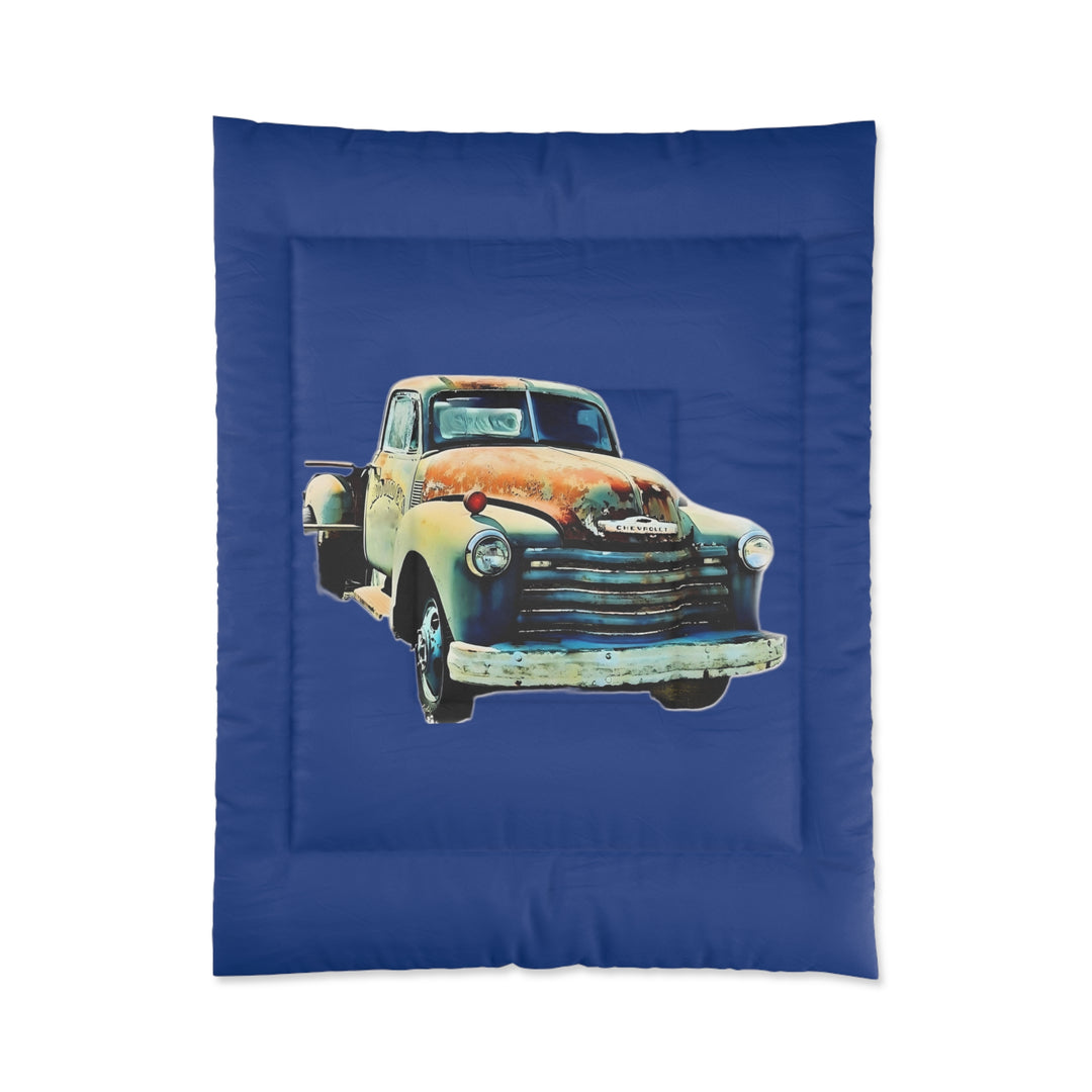 1953 Antique Truck Original Design,  Blue Comforter