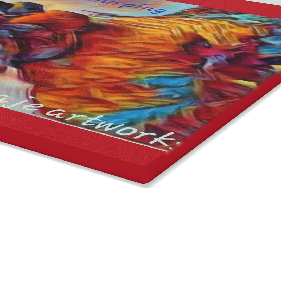 Cackle Fruit on the Hoof Glass Cutting Board