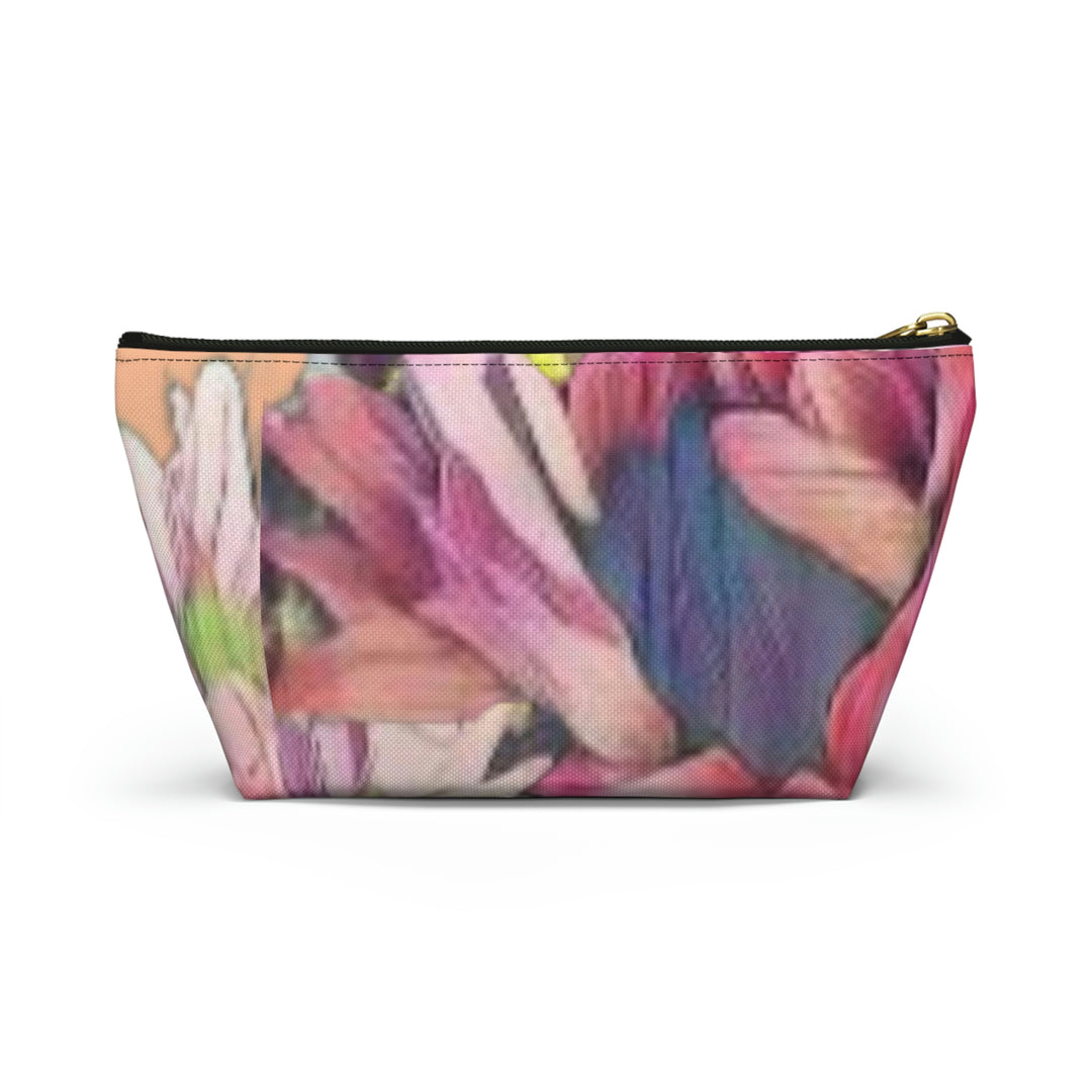 Floral/Coral Background Accessory Pouch w T-bottom