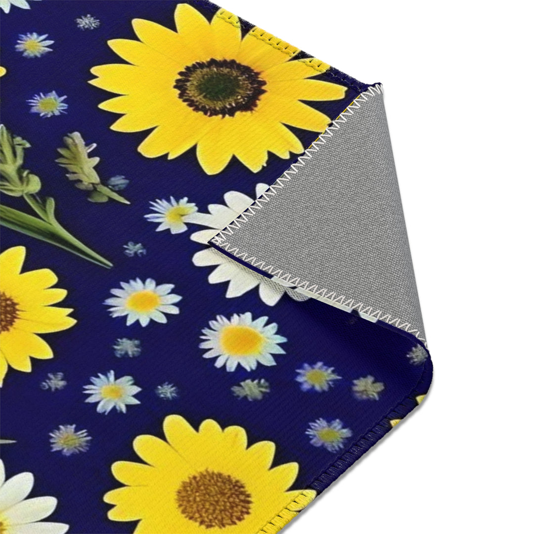 Daisies on Navy Area Rugs