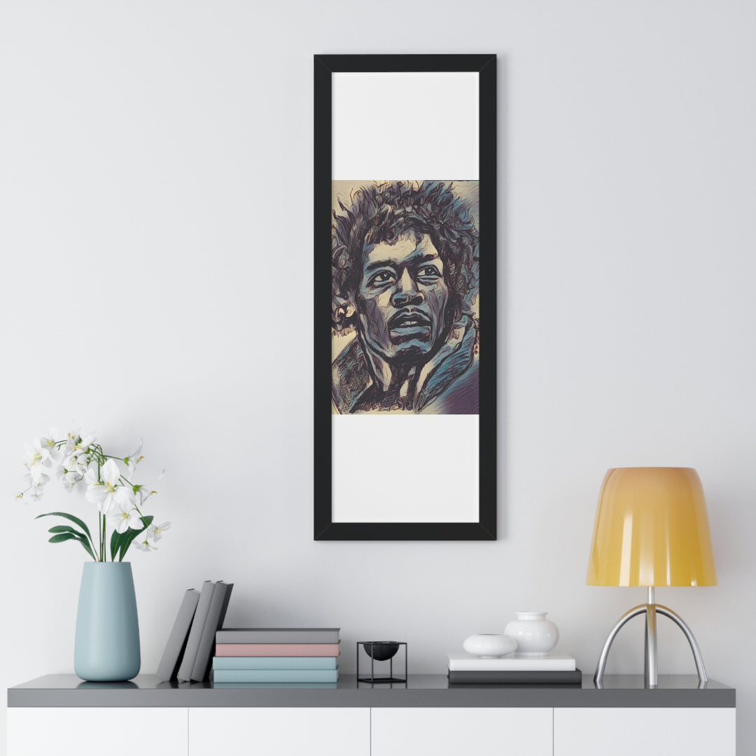 Jimi Hendrix Framed Vertical Poster