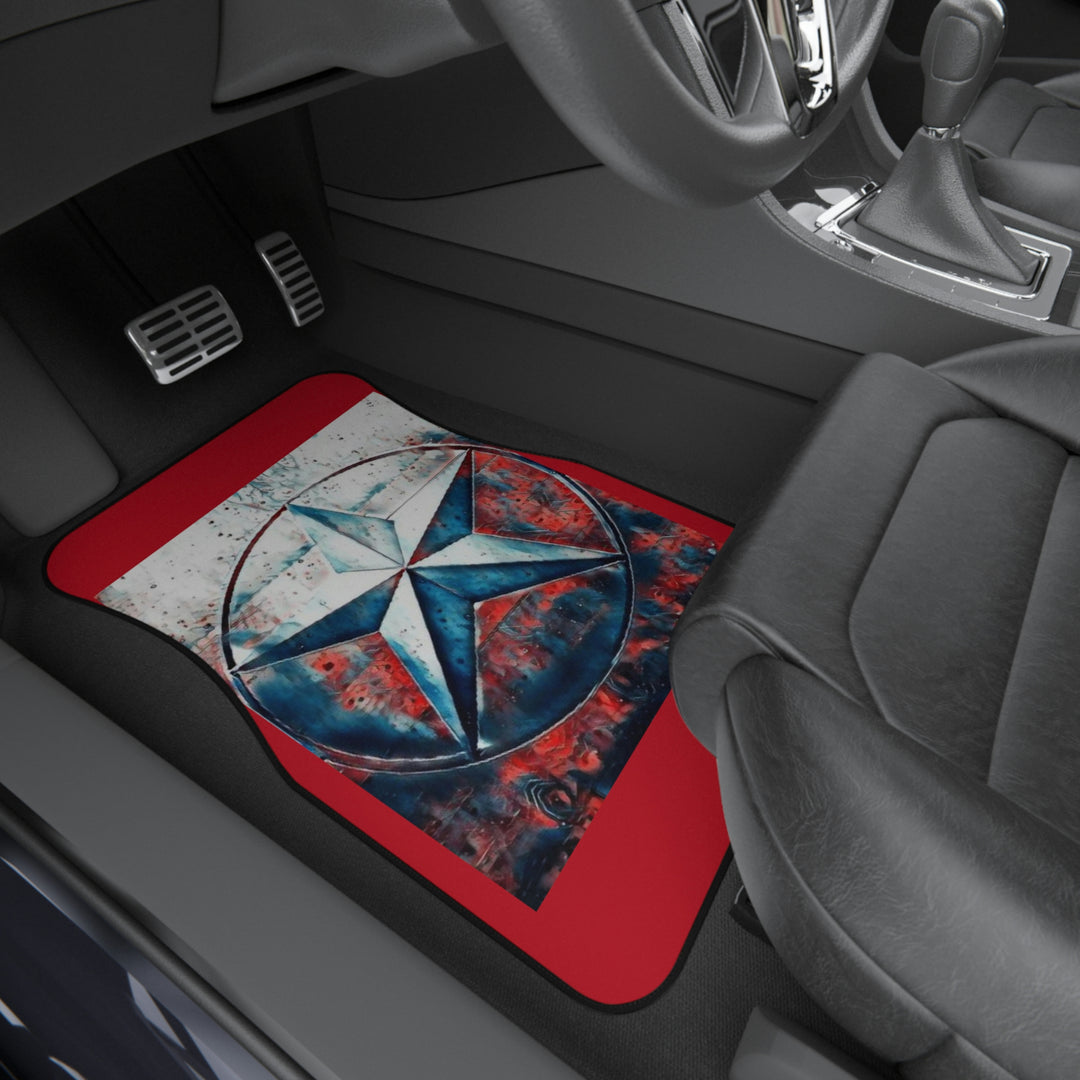 Texas Star on Red Mats (Set of 4)