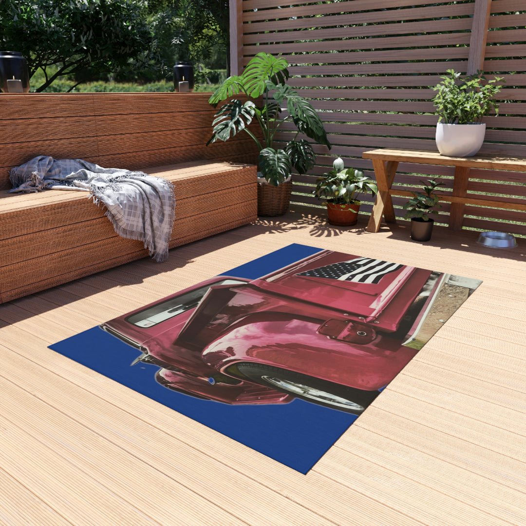 Big Bottomed 1956 Ford Truck Outdoor Rug