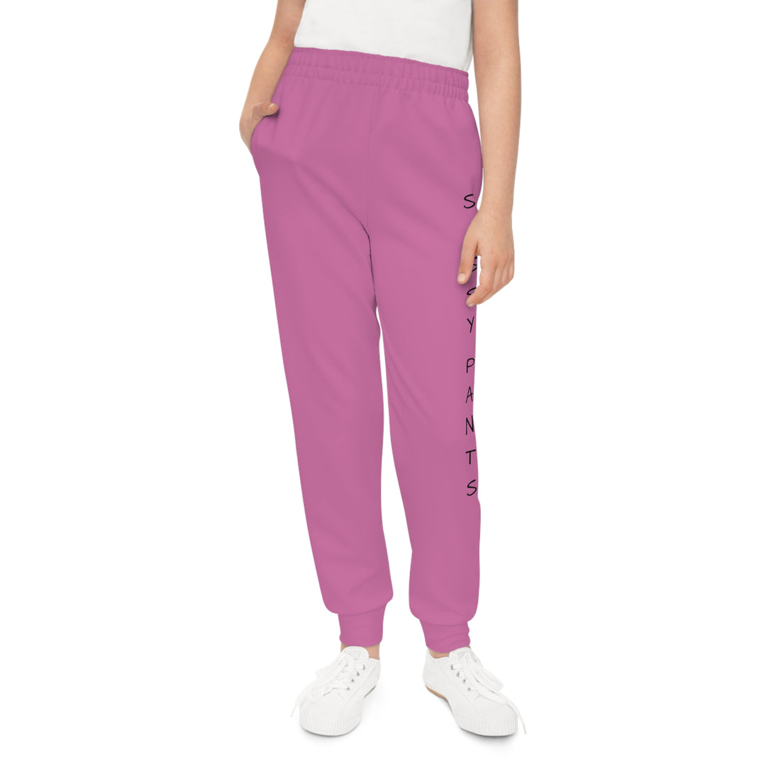 Light Pink Sassy Pants Youth Joggers (AOP)