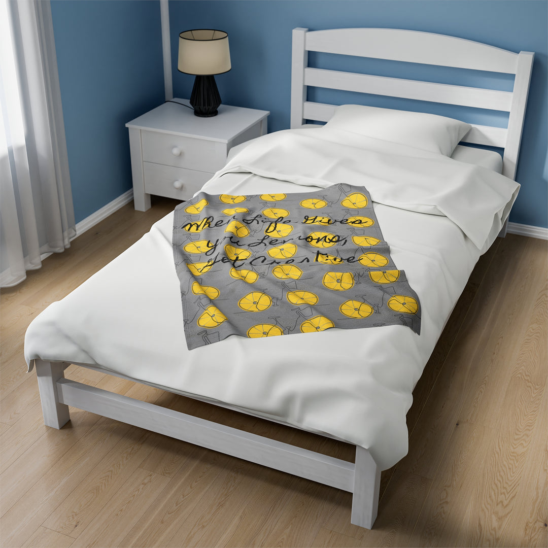 Life gives you lemons Velveteen Plush Blanket