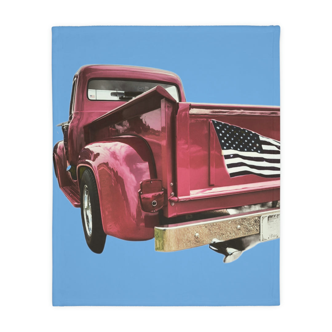 1956 Fat Bottom Ford Velveteen Minky Blanket (Two-sided print)