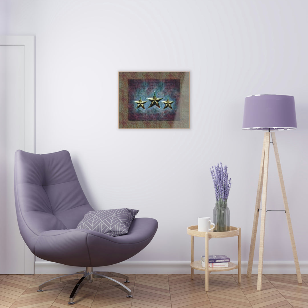 Rustic Triple Star with Plum Acrylic Prints
