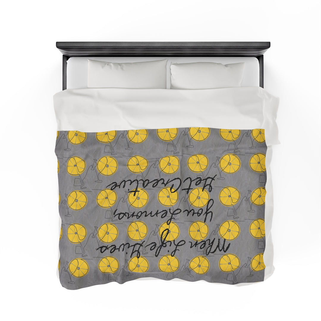 Life gives you lemons Velveteen Plush Blanket