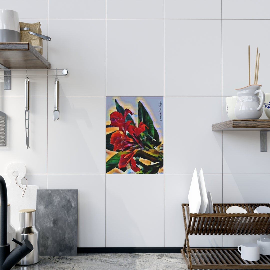 Texas Cannas Ceramic Photo Tile