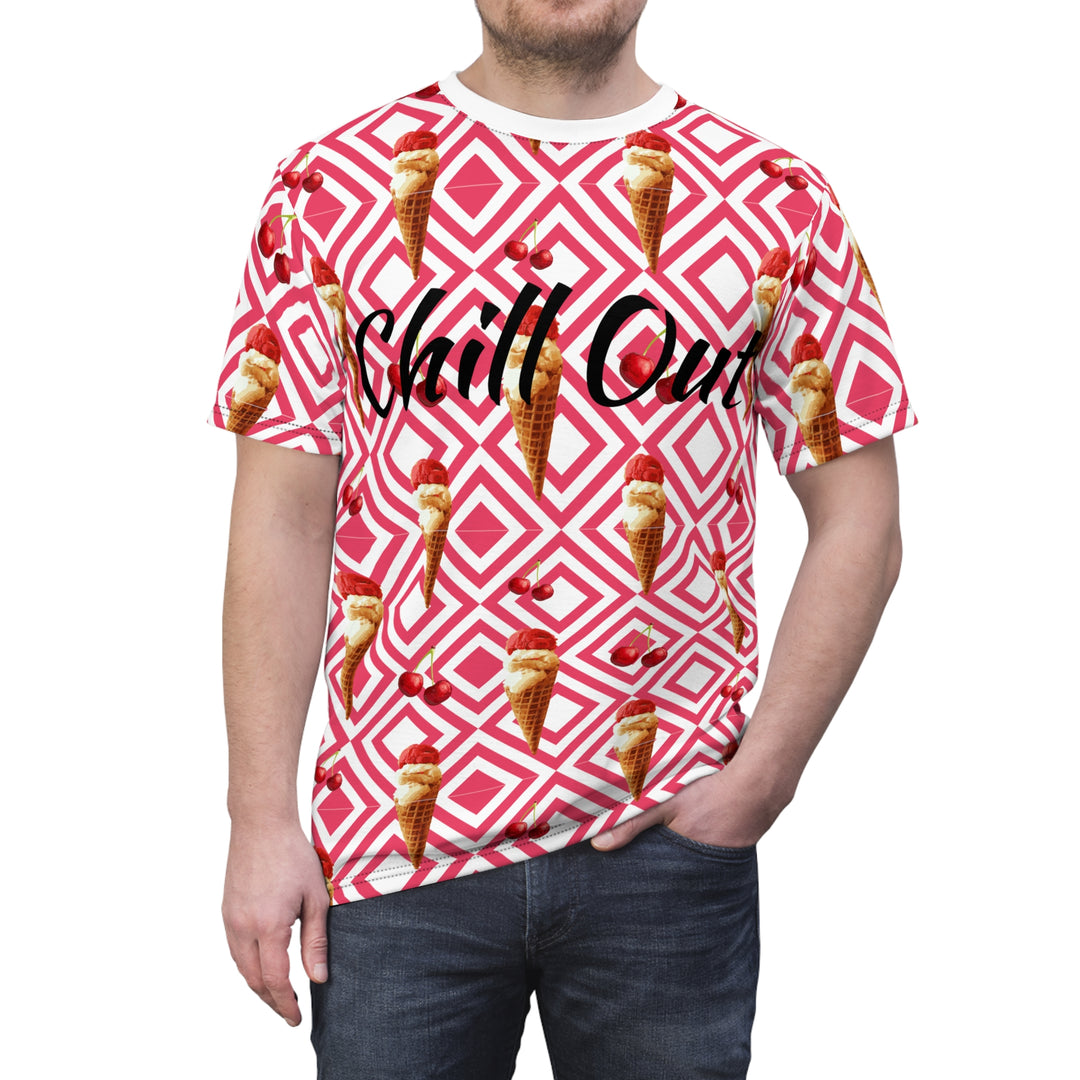 Chill out ice cream Unisex Cut & Sew Tee (AOP)
