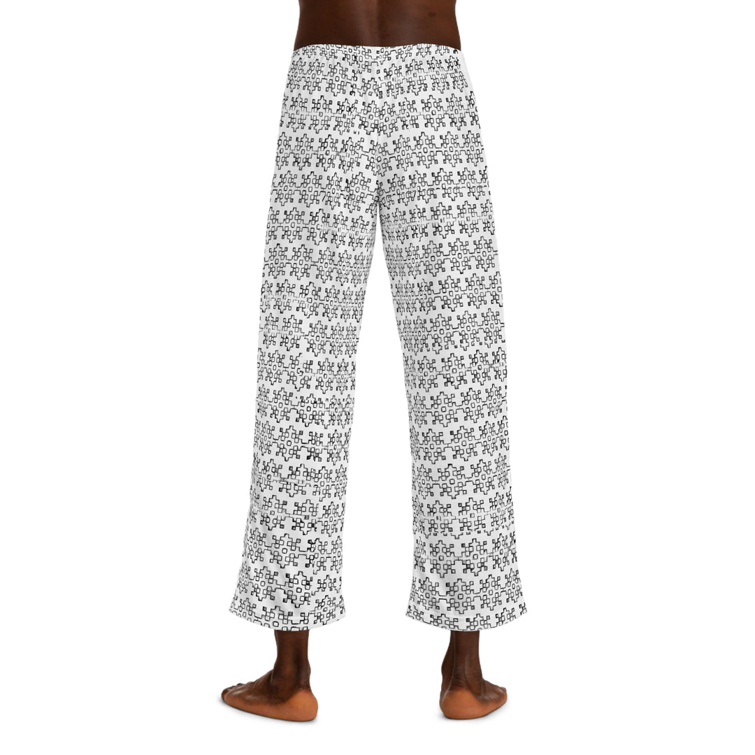 Grey graphic Men's Pajama Pants (AOP)