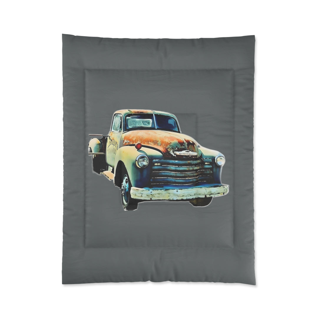 1953 Antique Truck Original Dark Grey Comforter