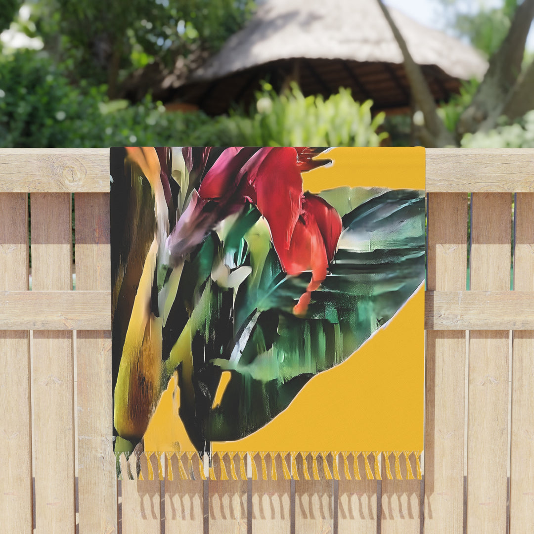 Texas Cannas Boho Beach Cloth