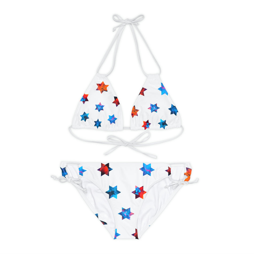 Stars Strapped Bikini Set (AOP)