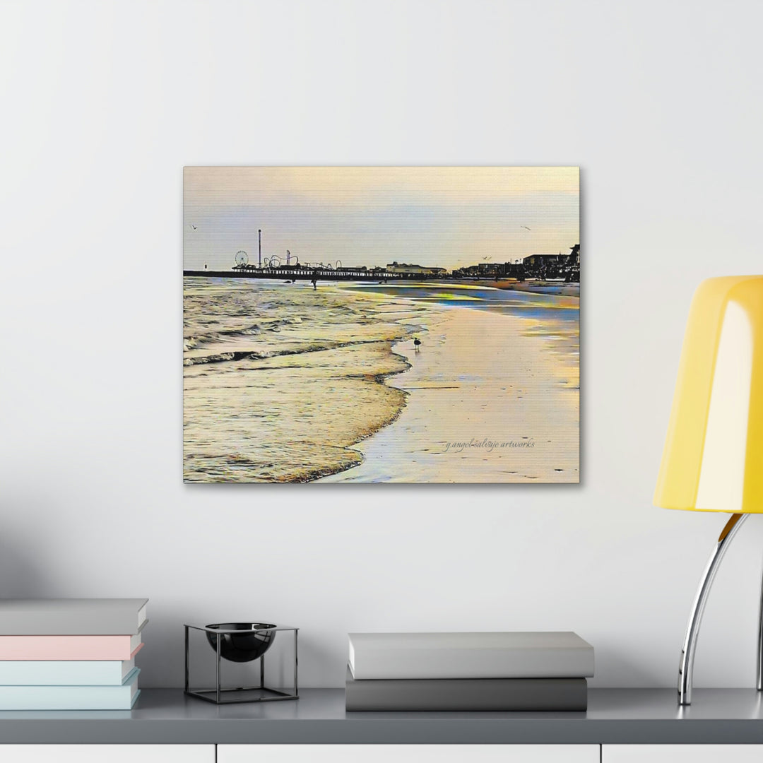 Galveston Strut Landscape Canvas Gallery Wraps