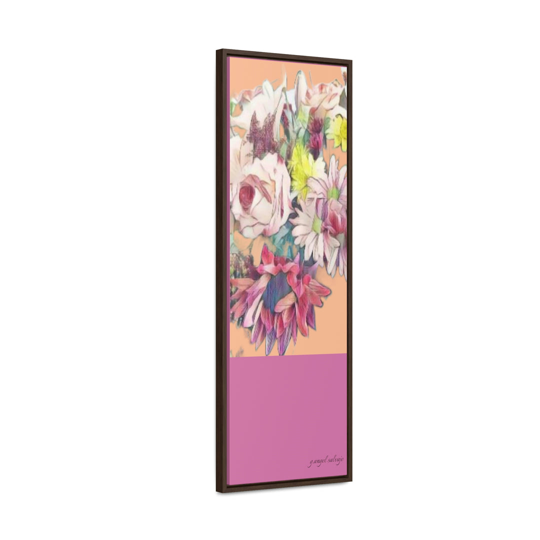 Floral/ coral background Gallery Canvas Wraps, Vertical Frame