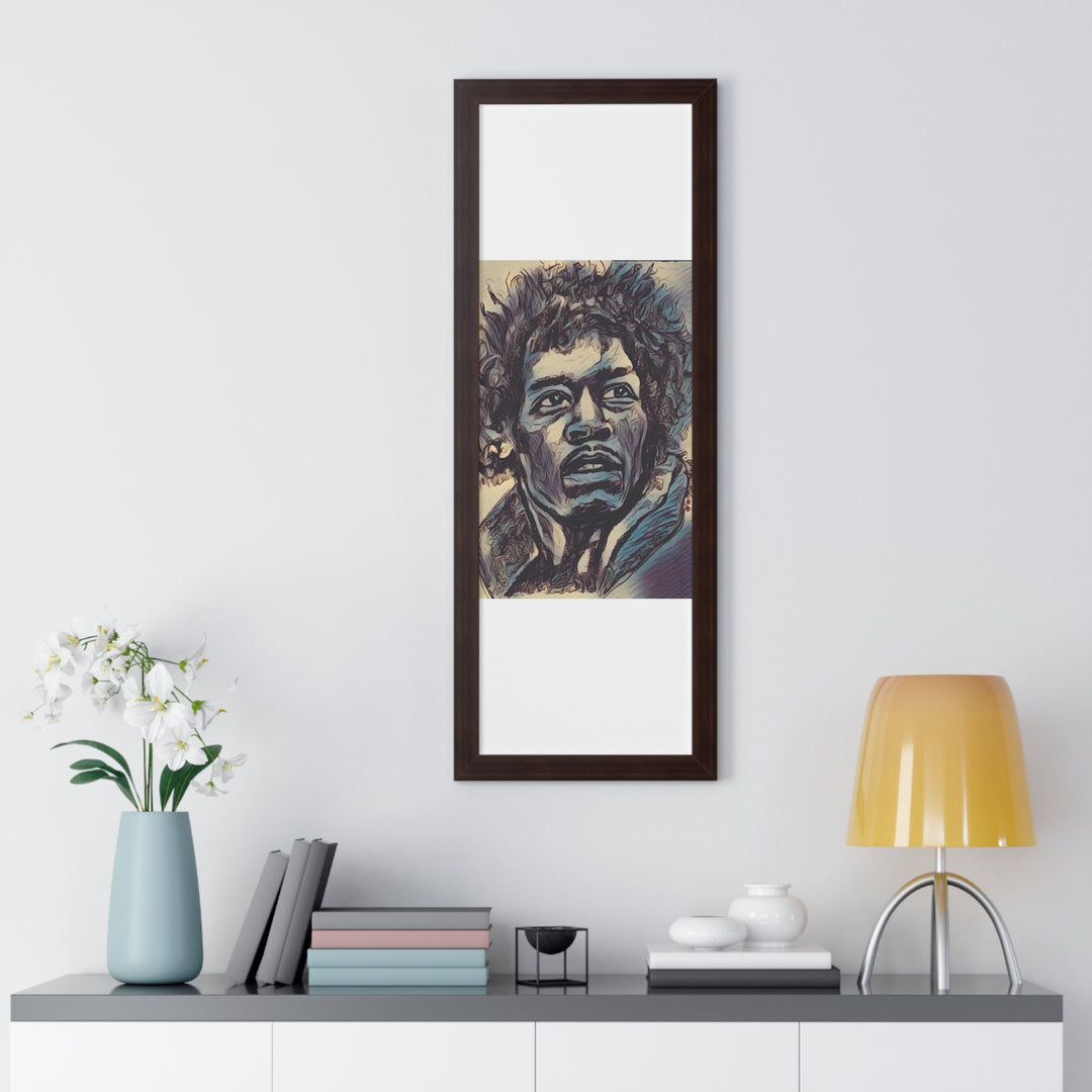 Jimi Hendrix Framed Vertical Poster