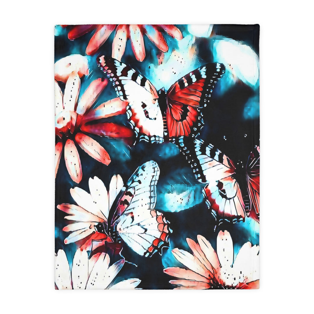 Maybe we are all Butterflies style 2 Velveteen Minky Blanket (Two-sided print)