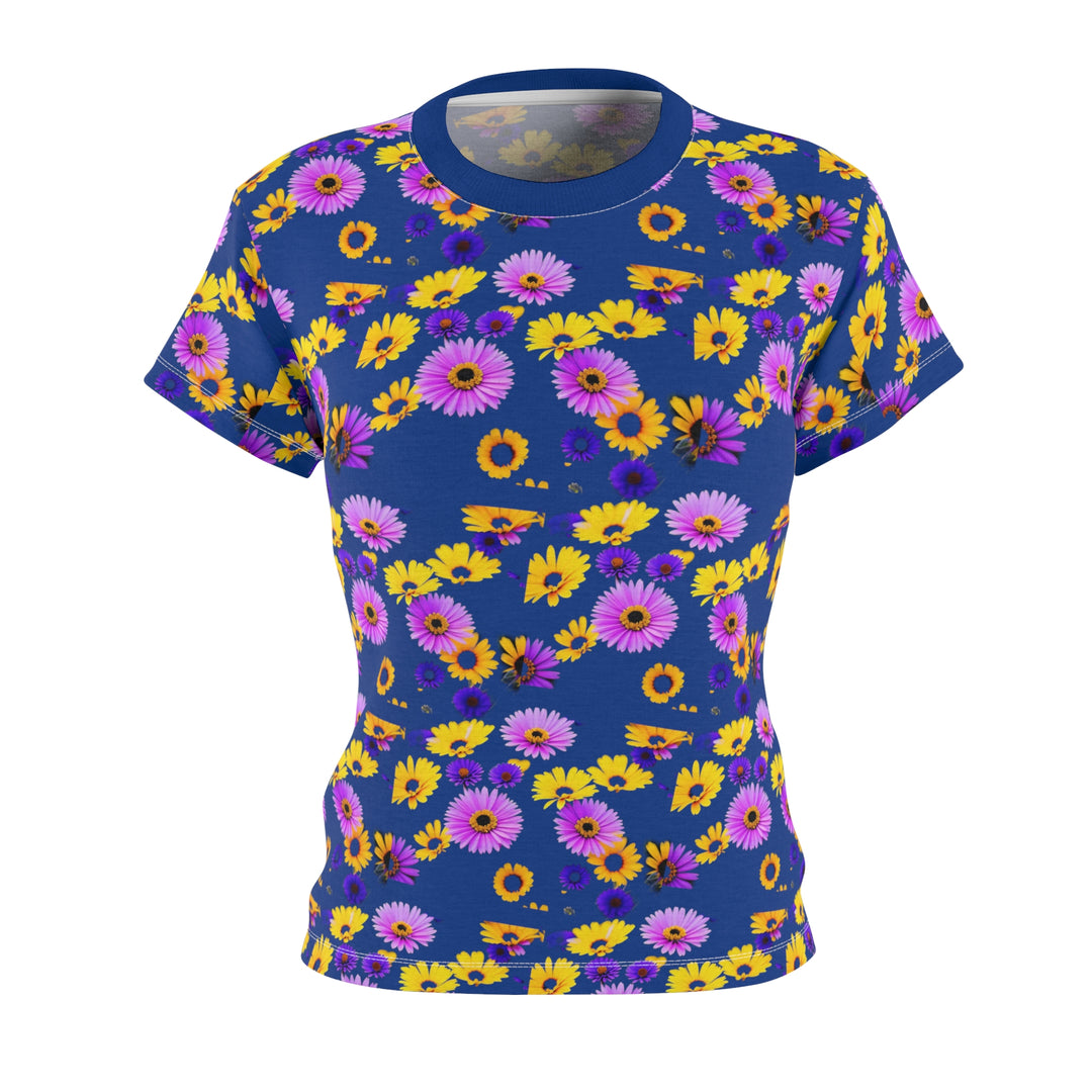 Le Fleur Women's on Dark Blue Cut & Sew Tee (AOP)