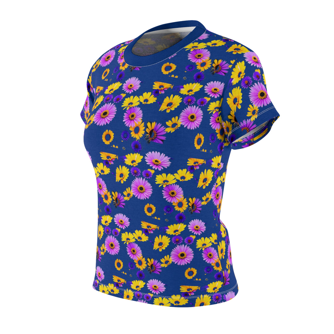 Le Fleur Women's on Dark Blue Cut & Sew Tee (AOP)