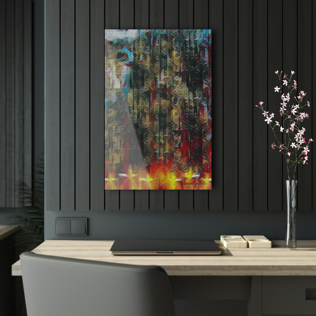 Your Light Pierces the Chaos in the air Acrylic Prints