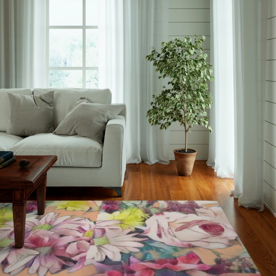 Floral in coral Dornier Rug