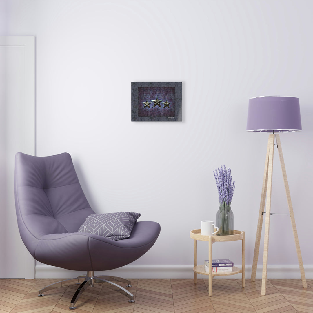 Dark Grey, Plum,And Violet Triple Star Acrylic Prints