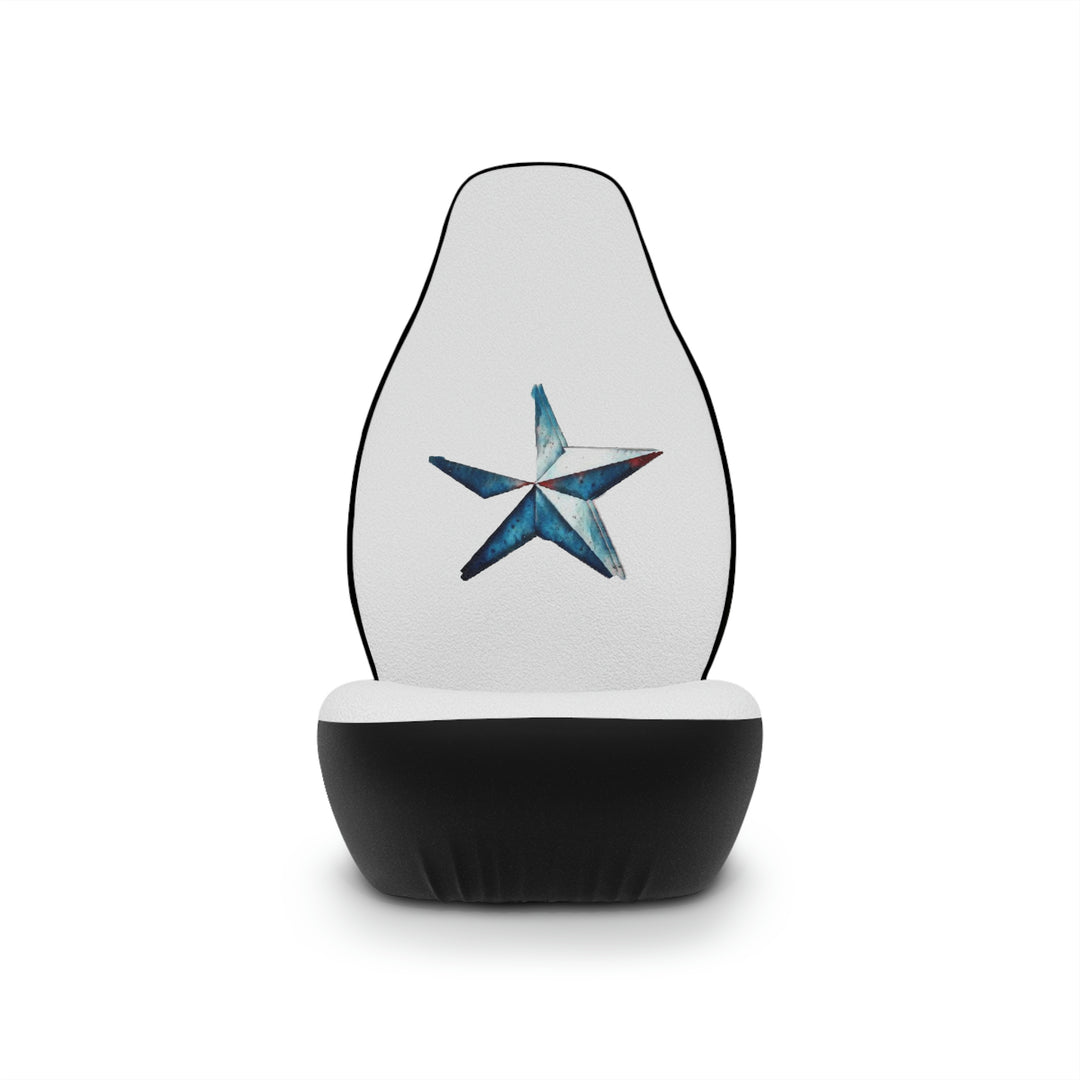 Lone Star on white Car Seat Covers