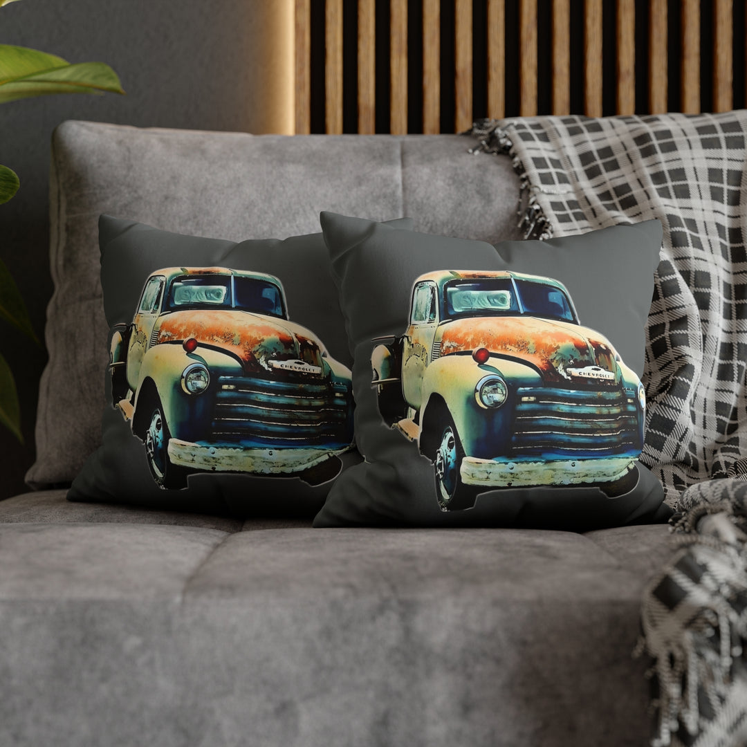 1953 Antique Truck , Grey Faux Suede Square Pillow Case
